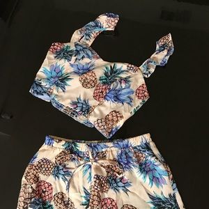 2 piece silk summer outfit